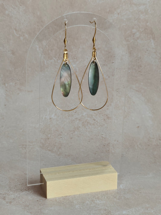 Sillage — Boucles d'Oreilles Ovale Élancé (Goutte Nacelle)