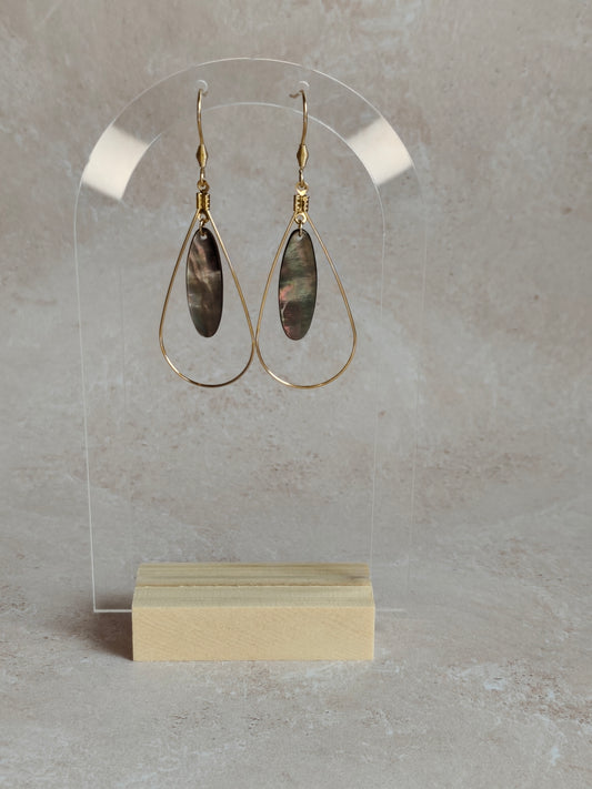 Sillage — Boucles d'Oreilles Ovale Élancé (Goutte Nacelle)