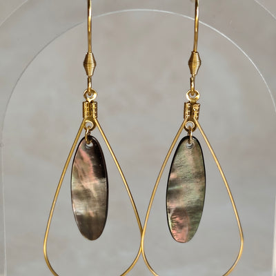 Sillage — Boucles d'Oreilles Ovale Élancé (Goutte Nacelle)