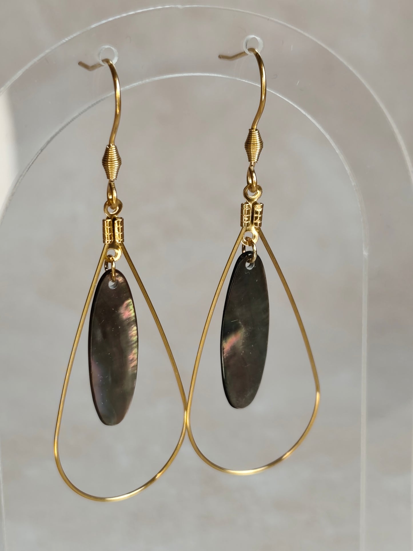 Sillage — Boucles d'Oreilles Ovale Élancé (Goutte Nacelle)