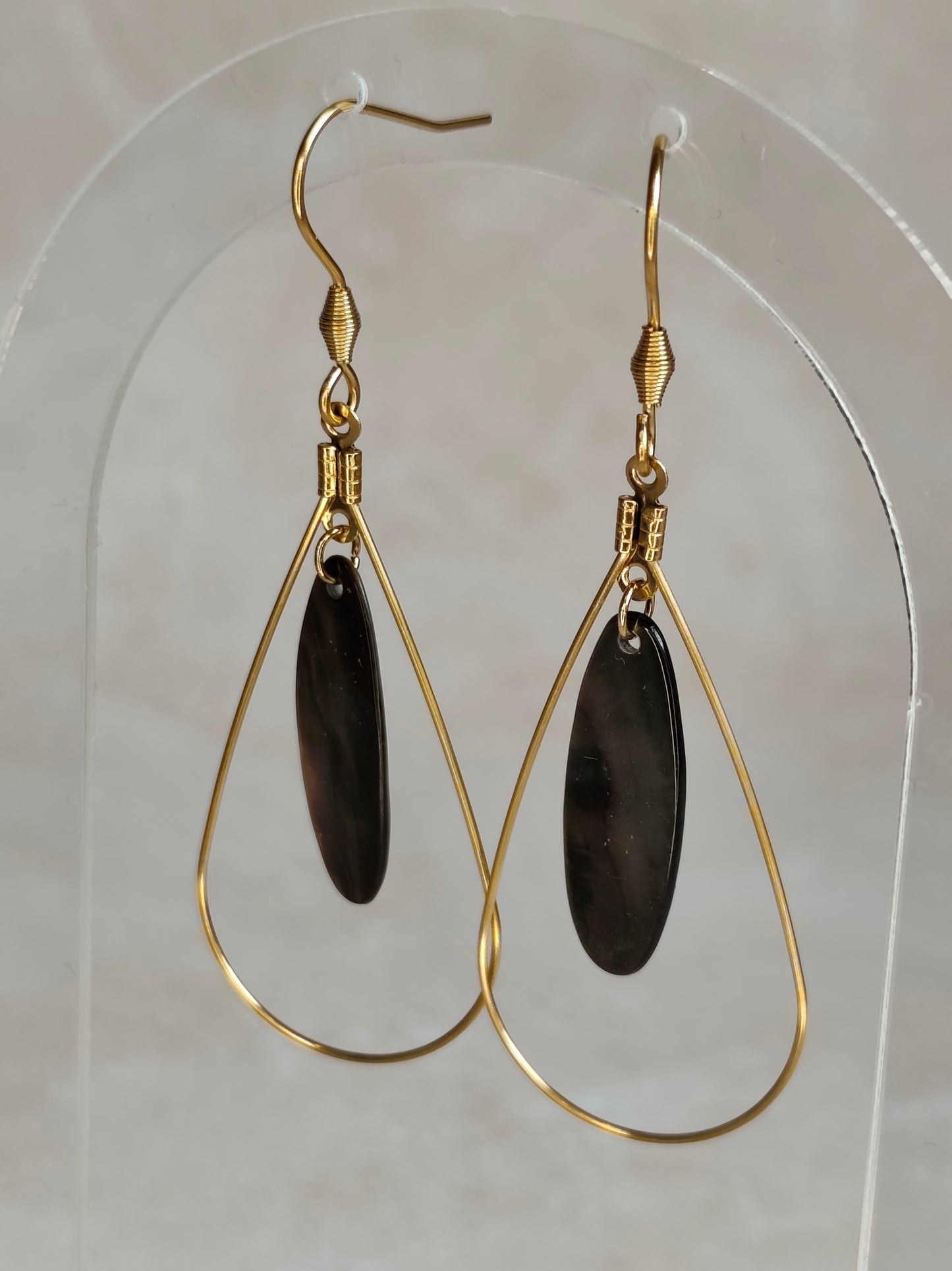 Sillage — Boucles d'Oreilles Ovale Élancé (Goutte Nacelle)
