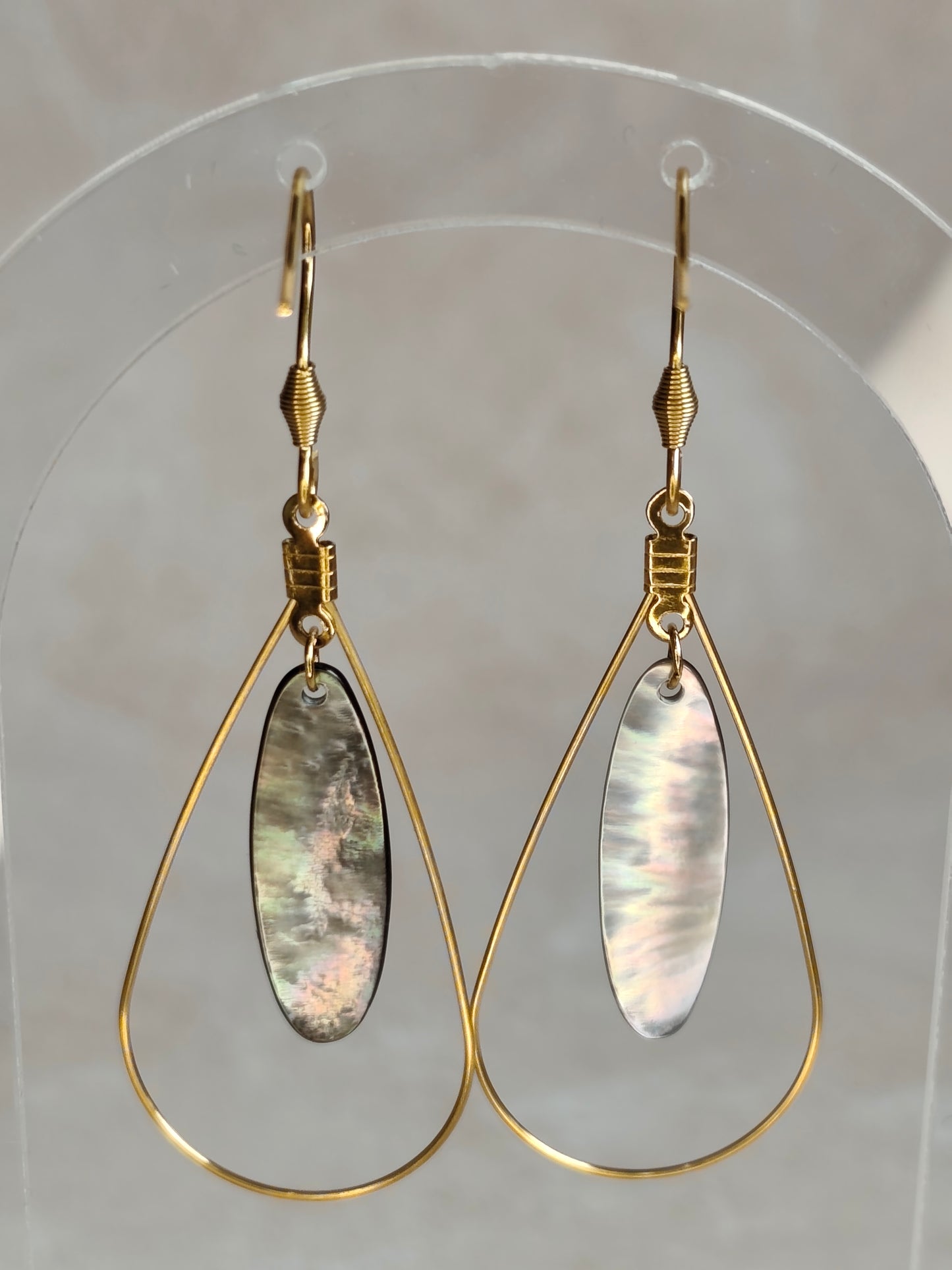 Sillage — Boucles d'Oreilles Ovale Élancé (Goutte Nacelle)