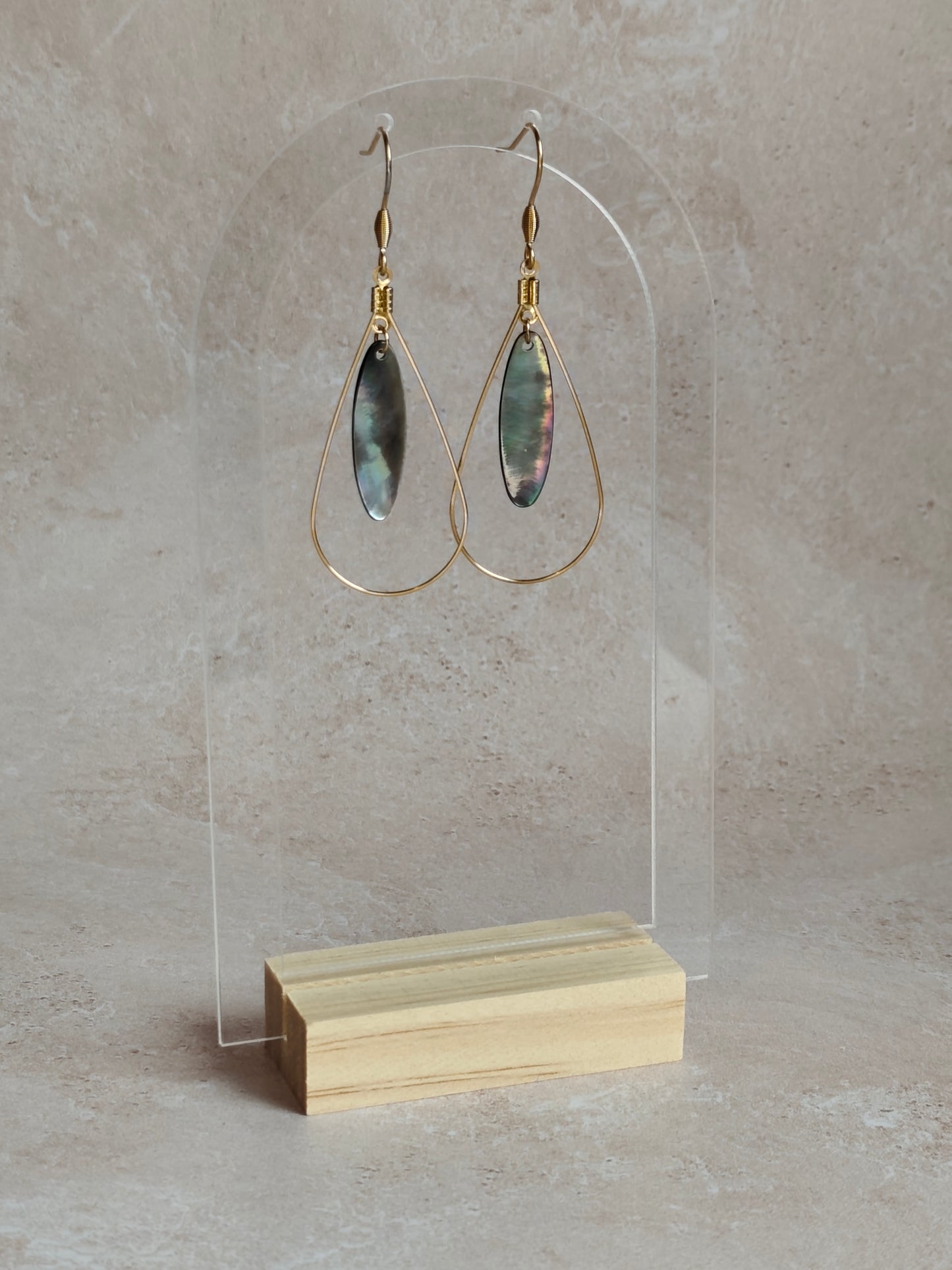 Sillage — Boucles d'Oreilles Ovale Élancé (Goutte Nacelle)