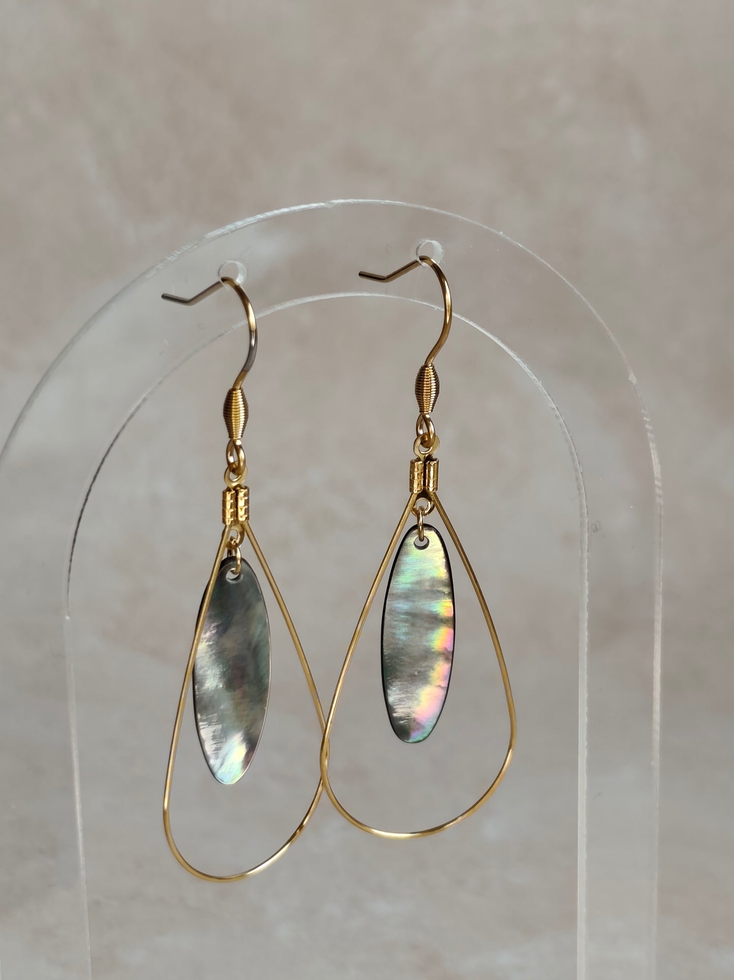 Sillage — Boucles d'Oreilles Ovale Élancé (Goutte Nacelle)