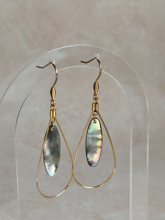 Sillage — Boucles d'Oreilles Ovale Élancé (Goutte Nacelle)