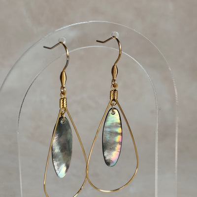 Sillage — Boucles d'Oreilles Ovale Élancé (Goutte Nacelle)