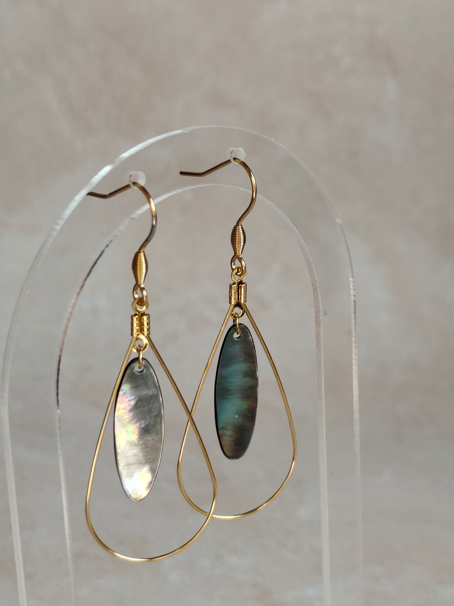 Sillage — Boucles d'Oreilles Ovale Élancé (Goutte Nacelle)