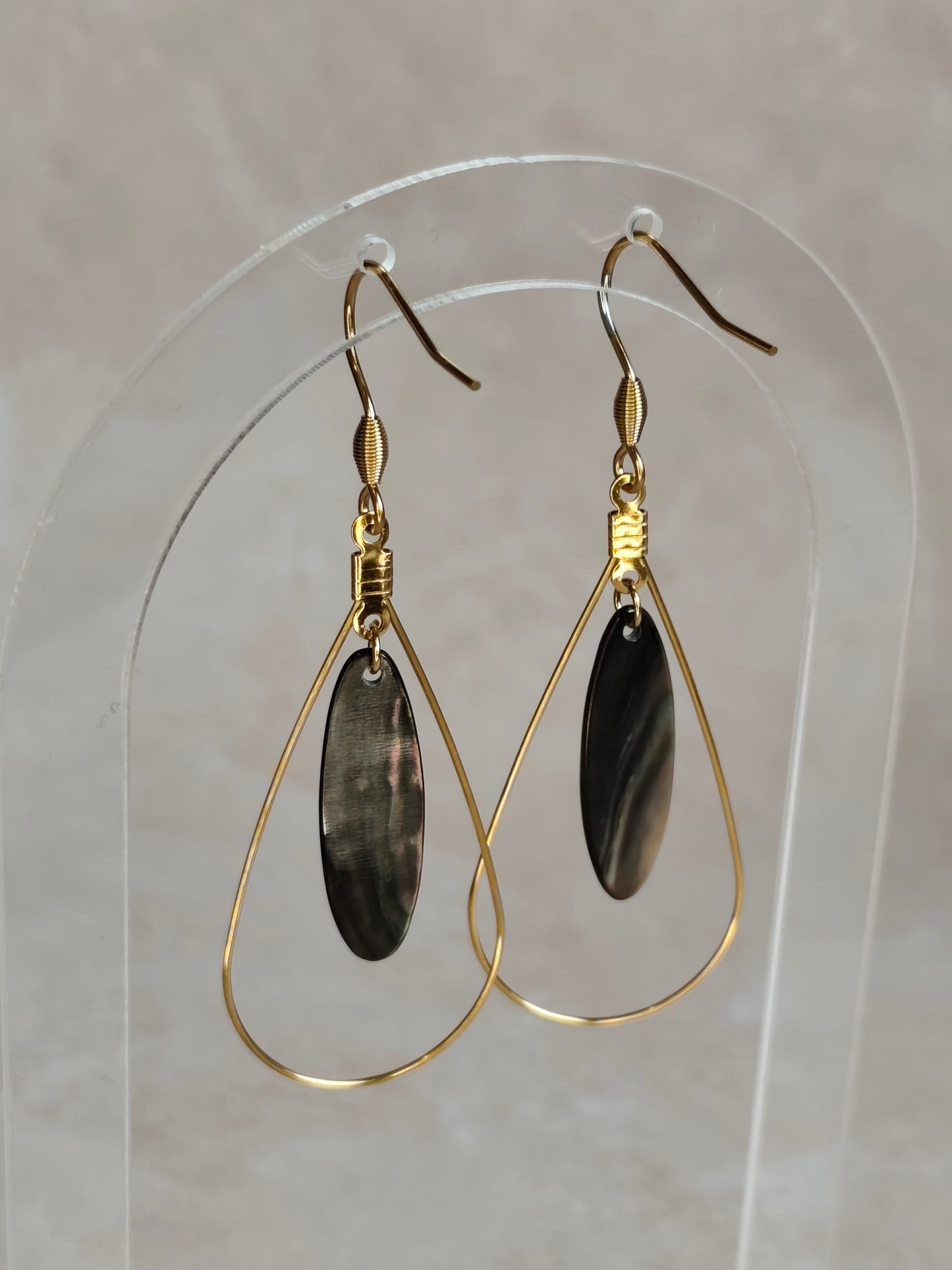 Sillage — Boucles d'Oreilles Ovale Élancé (Goutte Nacelle)