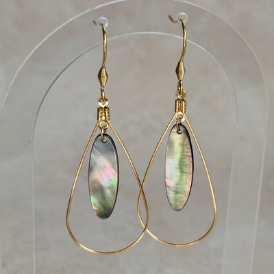 Sillage — Boucles d'Oreilles Ovale Élancé (Goutte Nacelle)