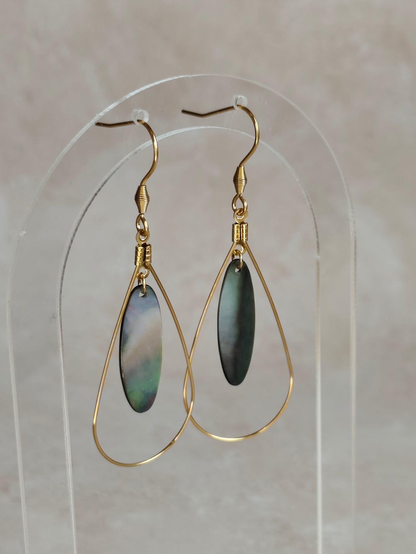 Sillage — Boucles d'Oreilles Ovale Élancé (Goutte Nacelle)