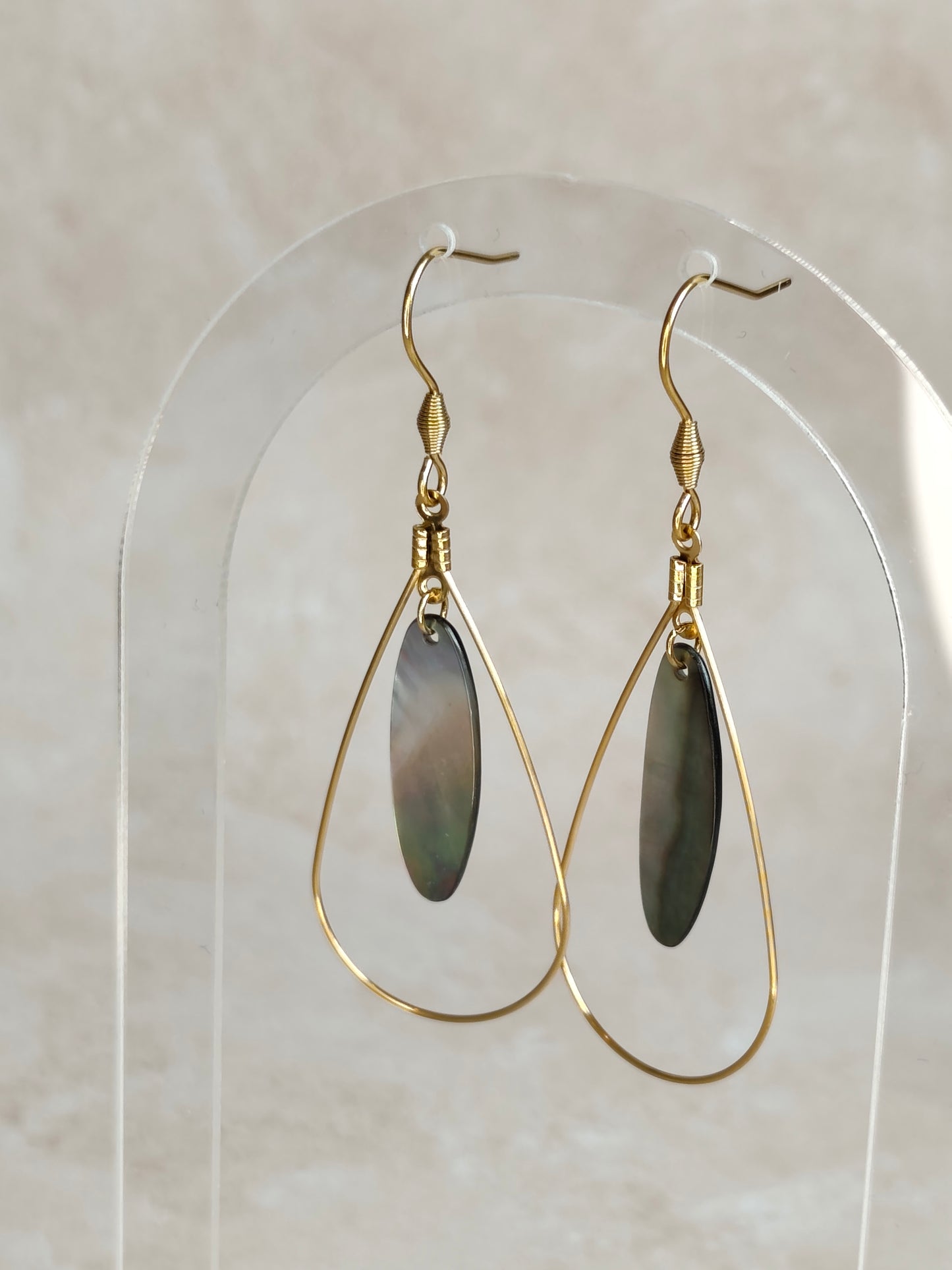 Sillage — Boucles d'Oreilles Ovale Élancé (Goutte Nacelle)