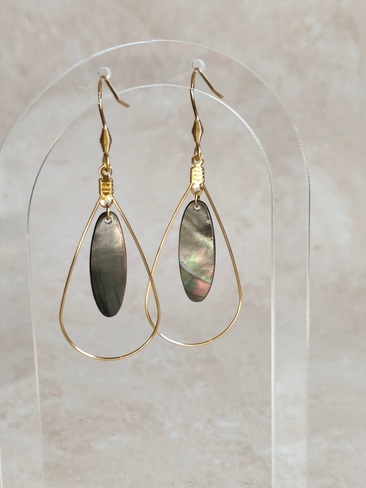 Sillage — Boucles d'Oreilles Ovale Élancé (Goutte Nacelle)