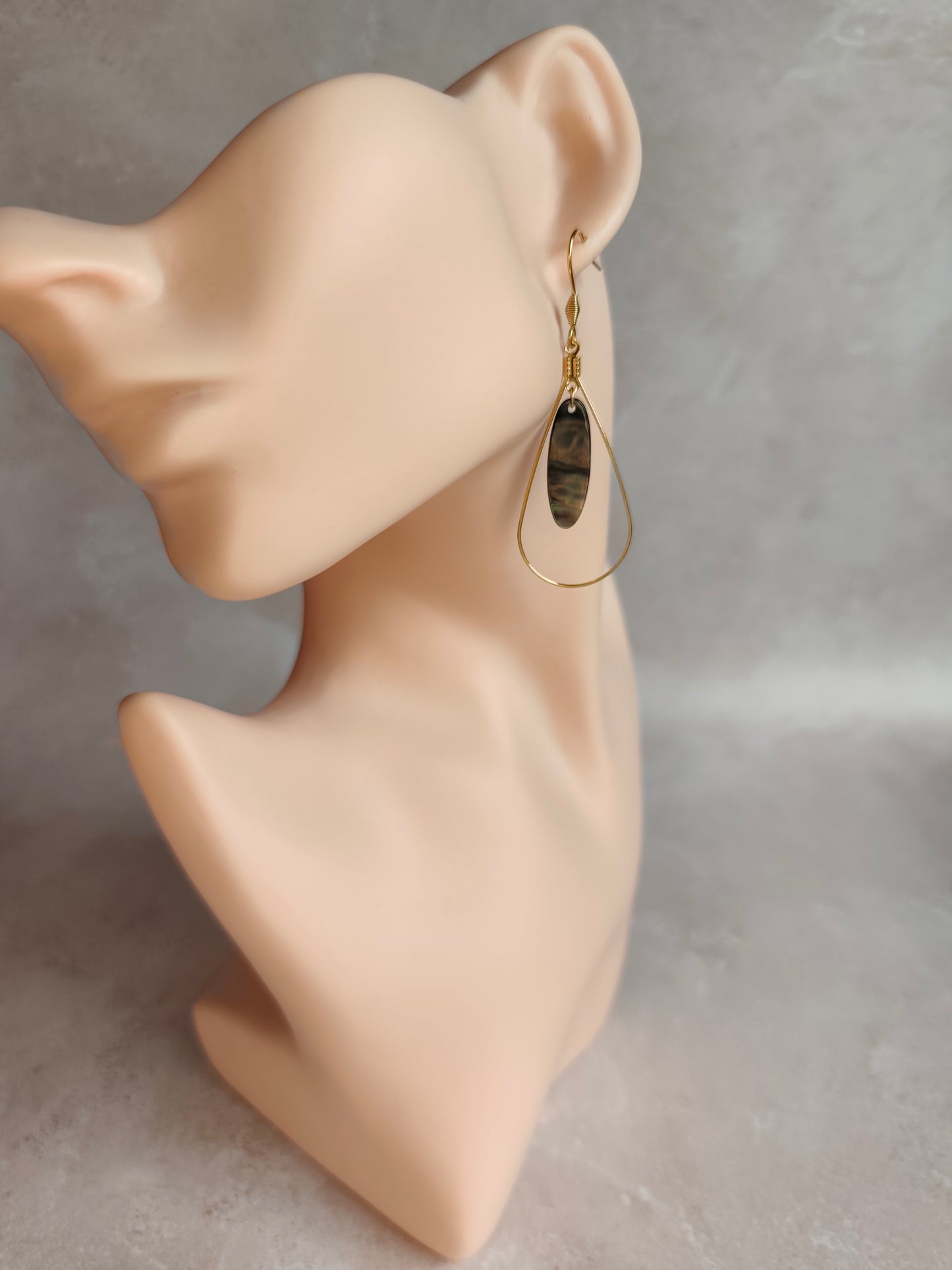Sillage — Boucles d'Oreilles Ovale Élancé (Goutte Nacelle)