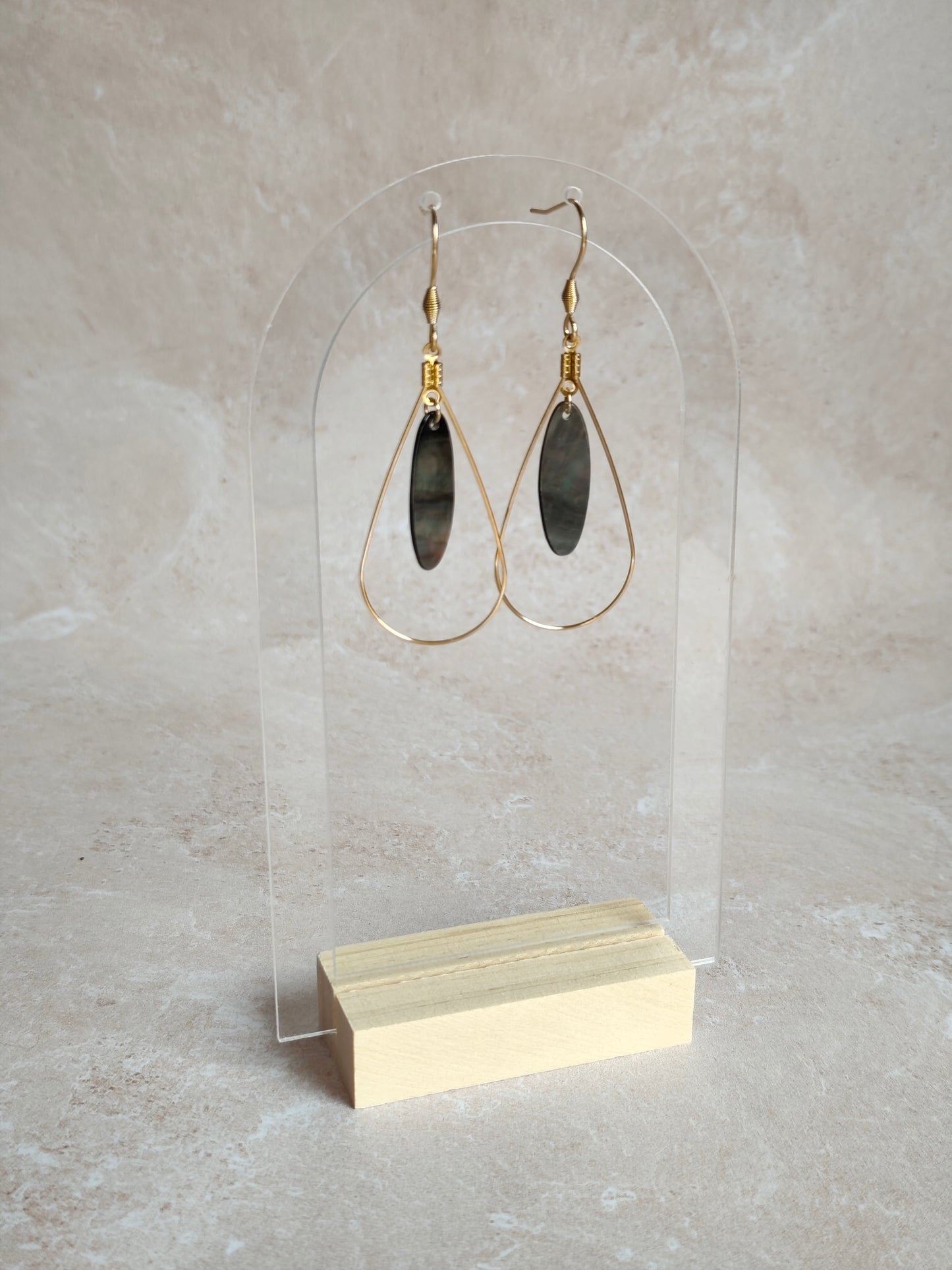Sillage — Boucles d'Oreilles Ovale Élancé (Goutte Nacelle)