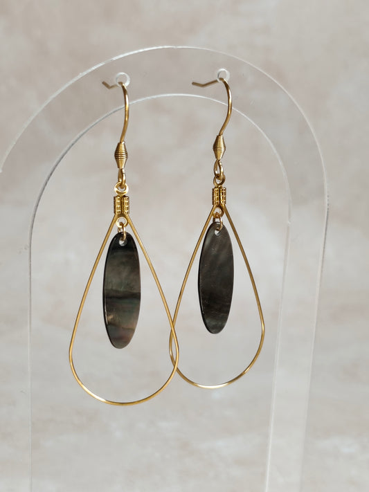 Sillage — Boucles d'Oreilles Ovale Élancé (Goutte Nacelle)
