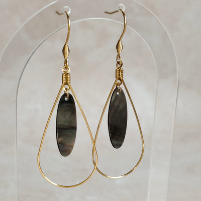 Sillage — Boucles d'Oreilles Ovale Élancé (Goutte Nacelle)