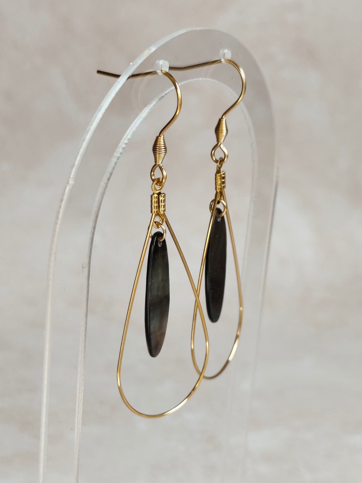 Sillage — Boucles d'Oreilles Ovale Élancé (Goutte Nacelle)