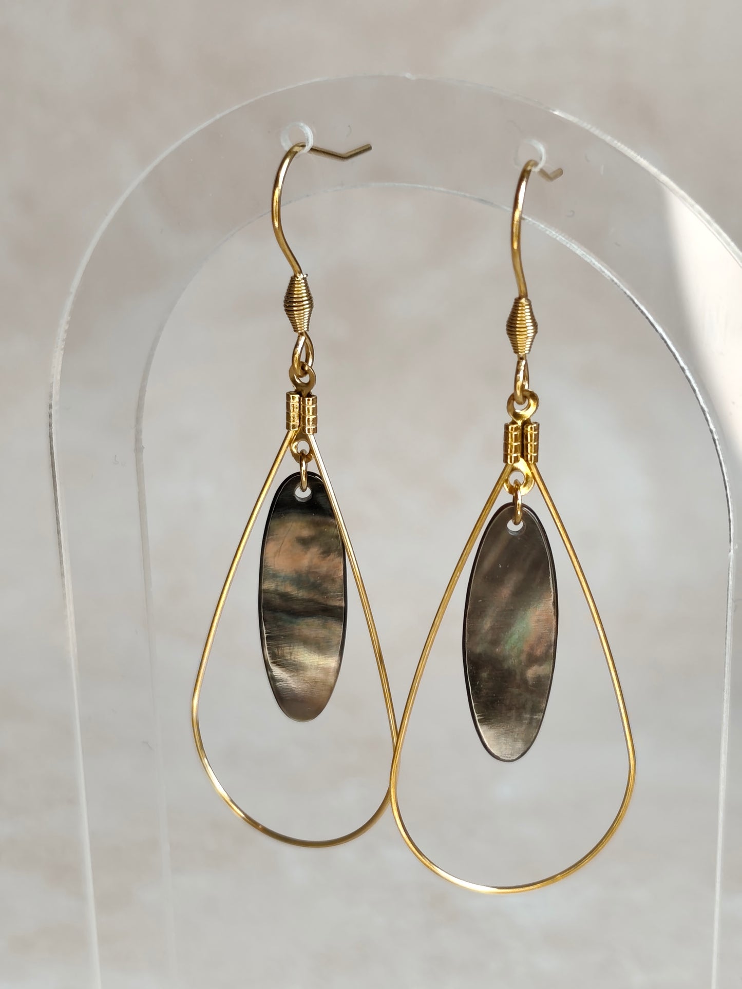Sillage — Boucles d'Oreilles Ovale Élancé (Goutte Nacelle)