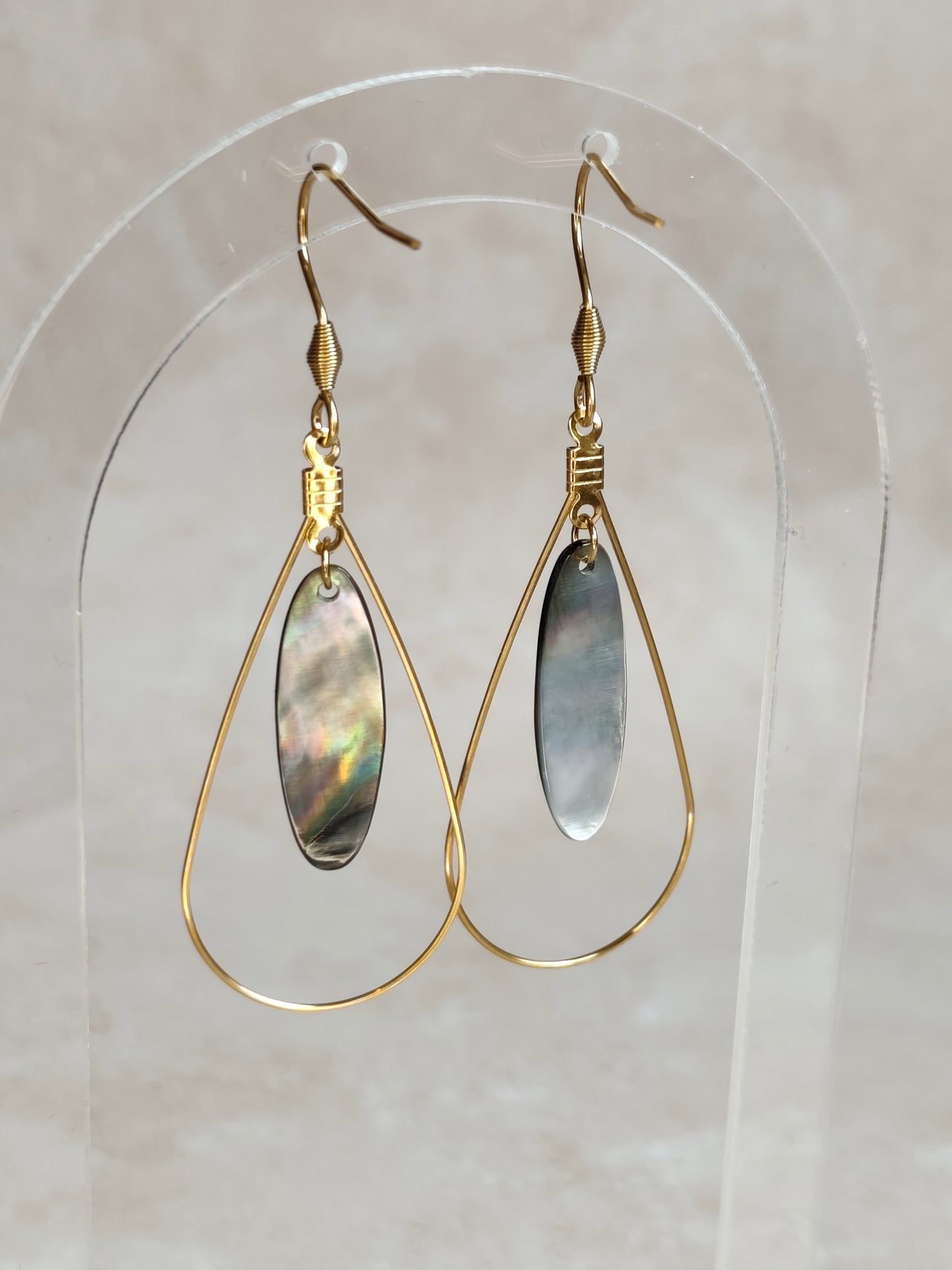 Sillage — Boucles d'Oreilles Ovale Élancé (Goutte Nacelle)