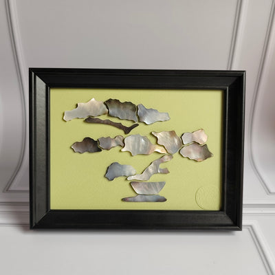 « L'Équilibre » – Tableau d'Art Bonsaï en Nacre d’Exception