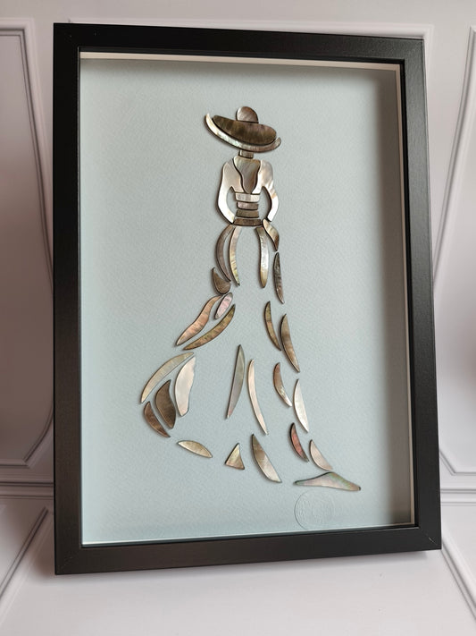 « L’Icône » – Tableau d’Art Silhouette en Nacre d’Exception