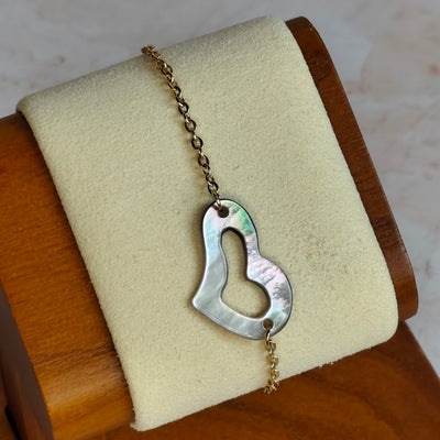 Cœur de Nacre — Bracelet Cœur Délicat