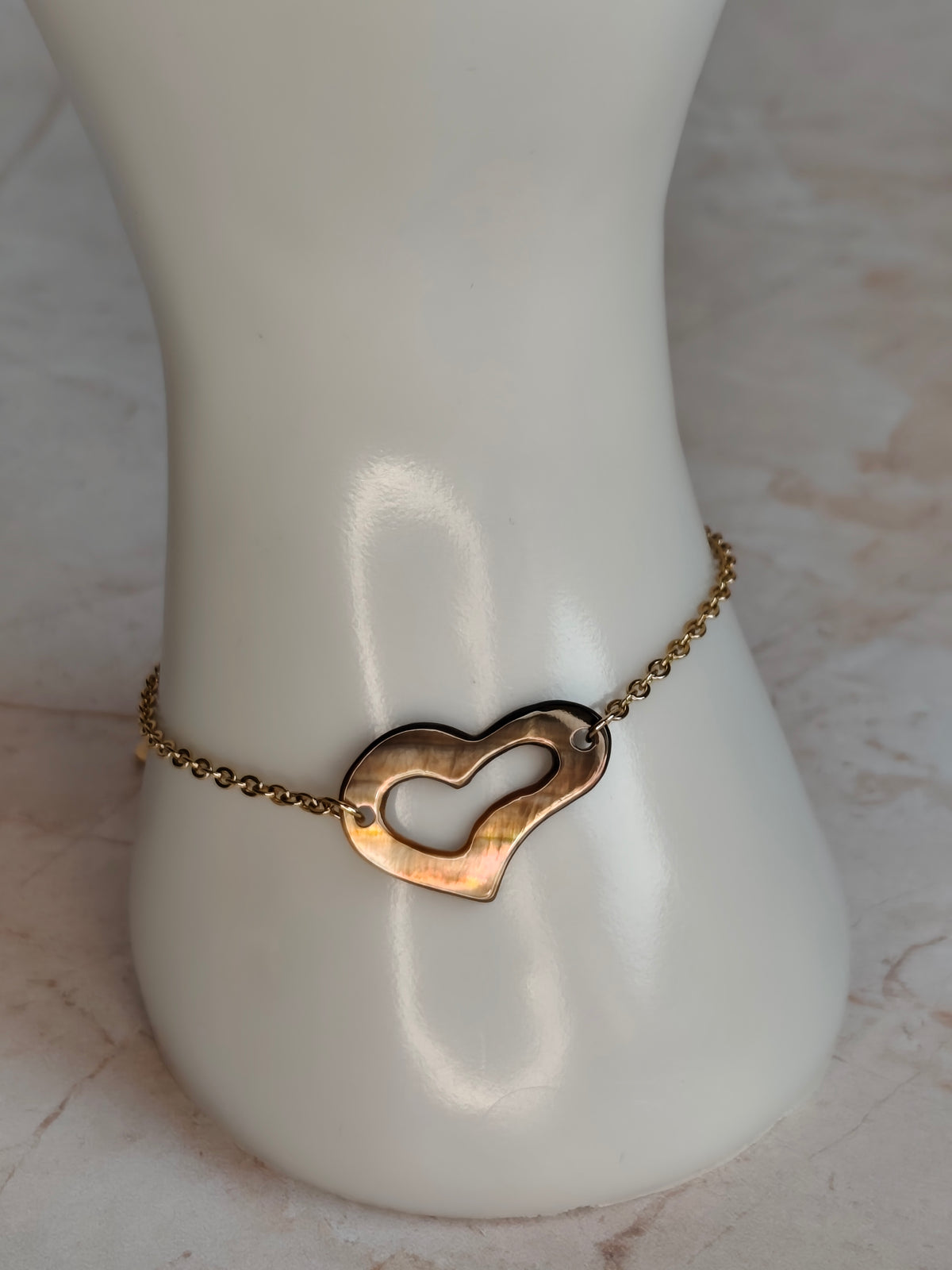 Cœur de Nacre — Bracelet Cœur Délicat