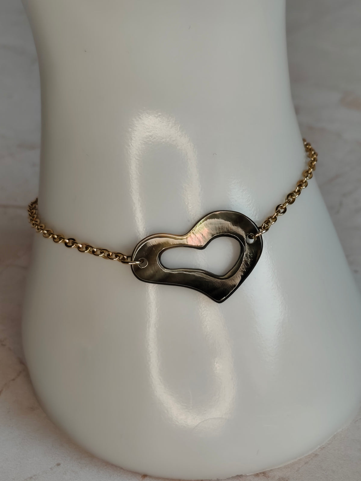 Cœur de Nacre — Bracelet Cœur Délicat