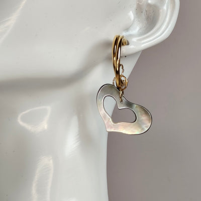 Cœur de Nacre — Boucles d'Oreilles Cœurs