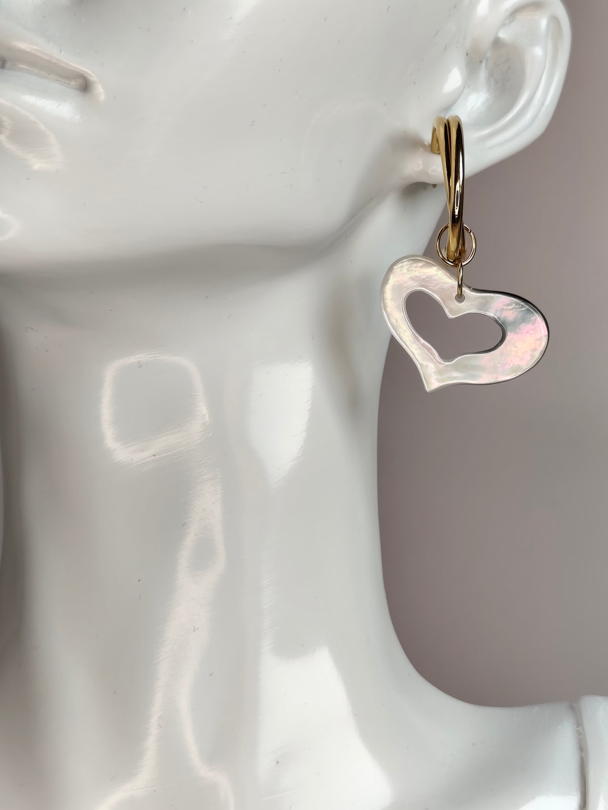 Cœur de Nacre — Boucles d'Oreilles Cœurs