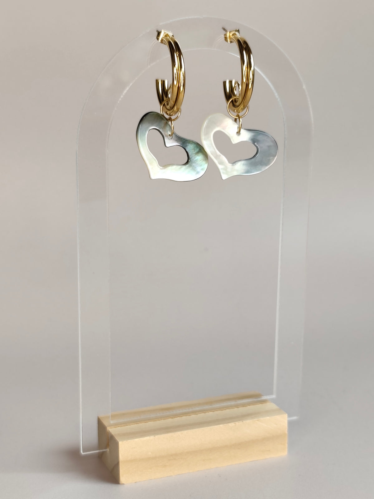 Cœur de Nacre — Boucles d'Oreilles Cœurs