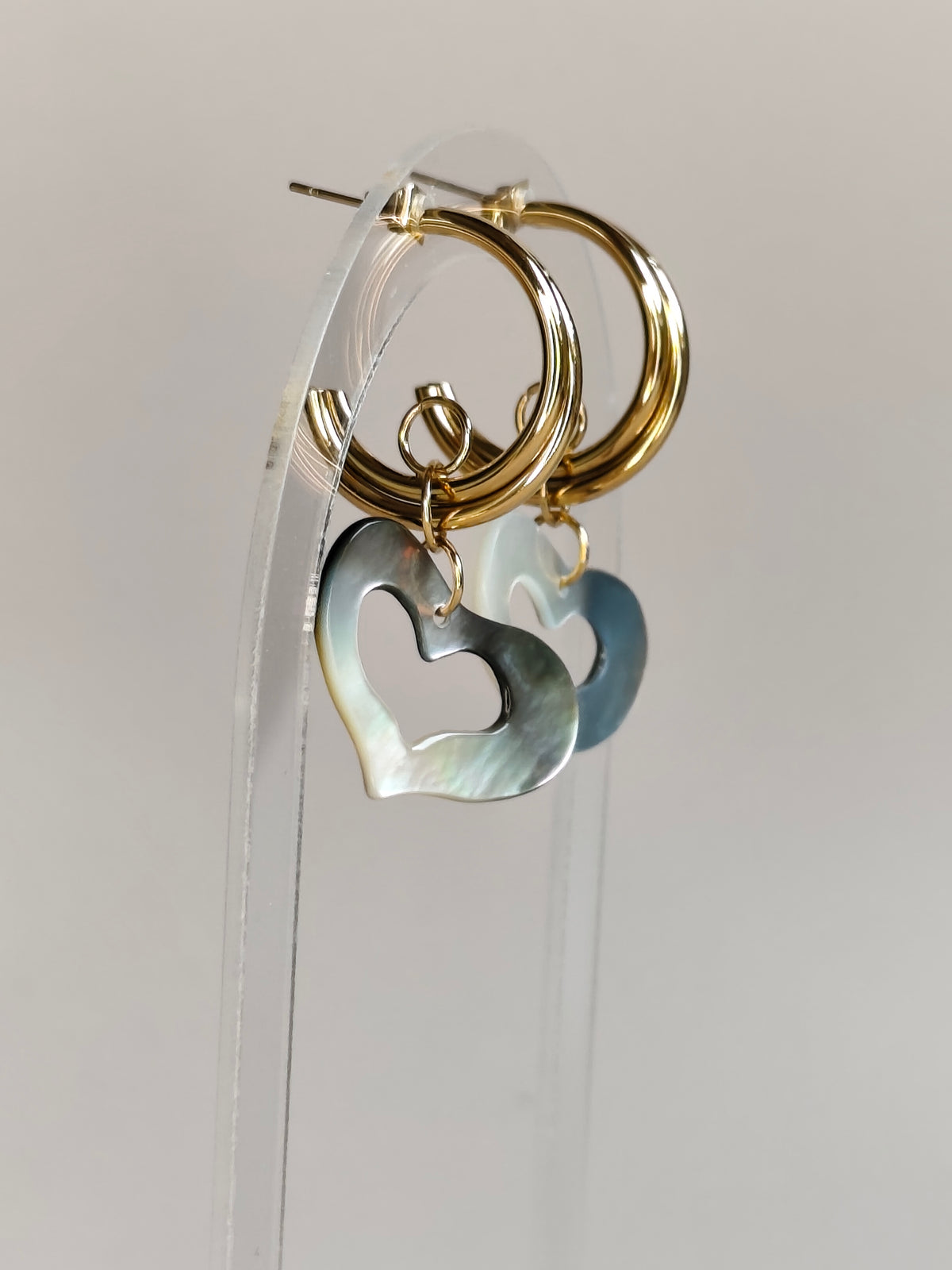 Cœur de Nacre — Boucles d'Oreilles Cœurs