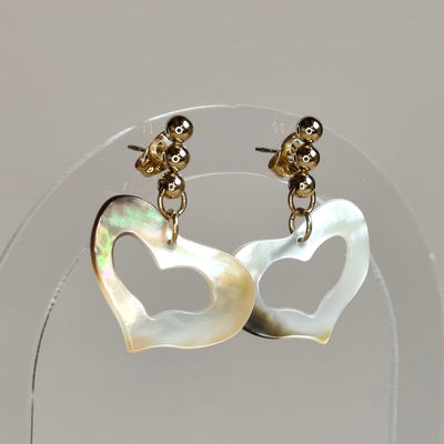Cœur de Nacre — Boucles d'Oreilles Cœurs