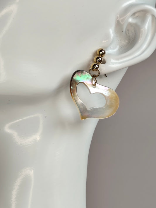Cœur de Nacre — Boucles d'Oreilles Cœurs