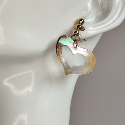 Cœur de Nacre — Boucles d'Oreilles Cœurs