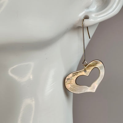 Cœur de Nacre — Boucles d'Oreilles Cœurs