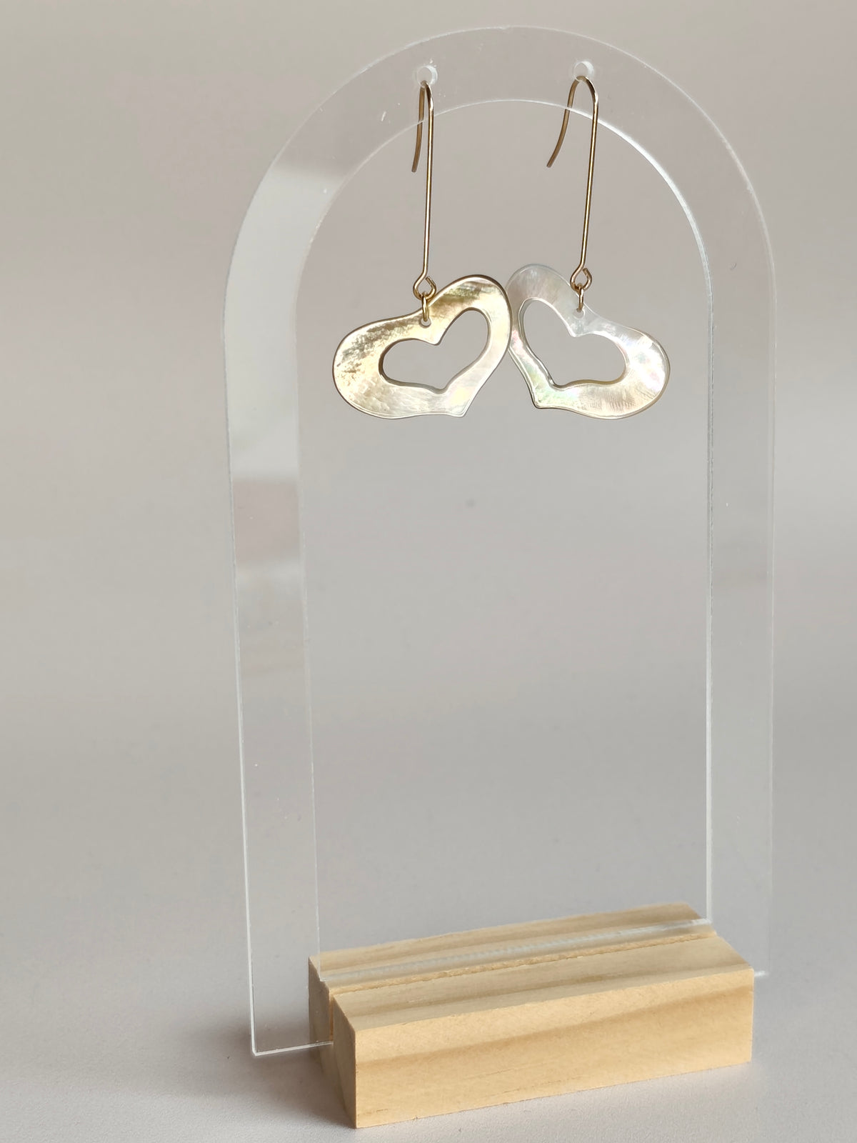 Cœur de Nacre — Boucles d'Oreilles Cœurs
