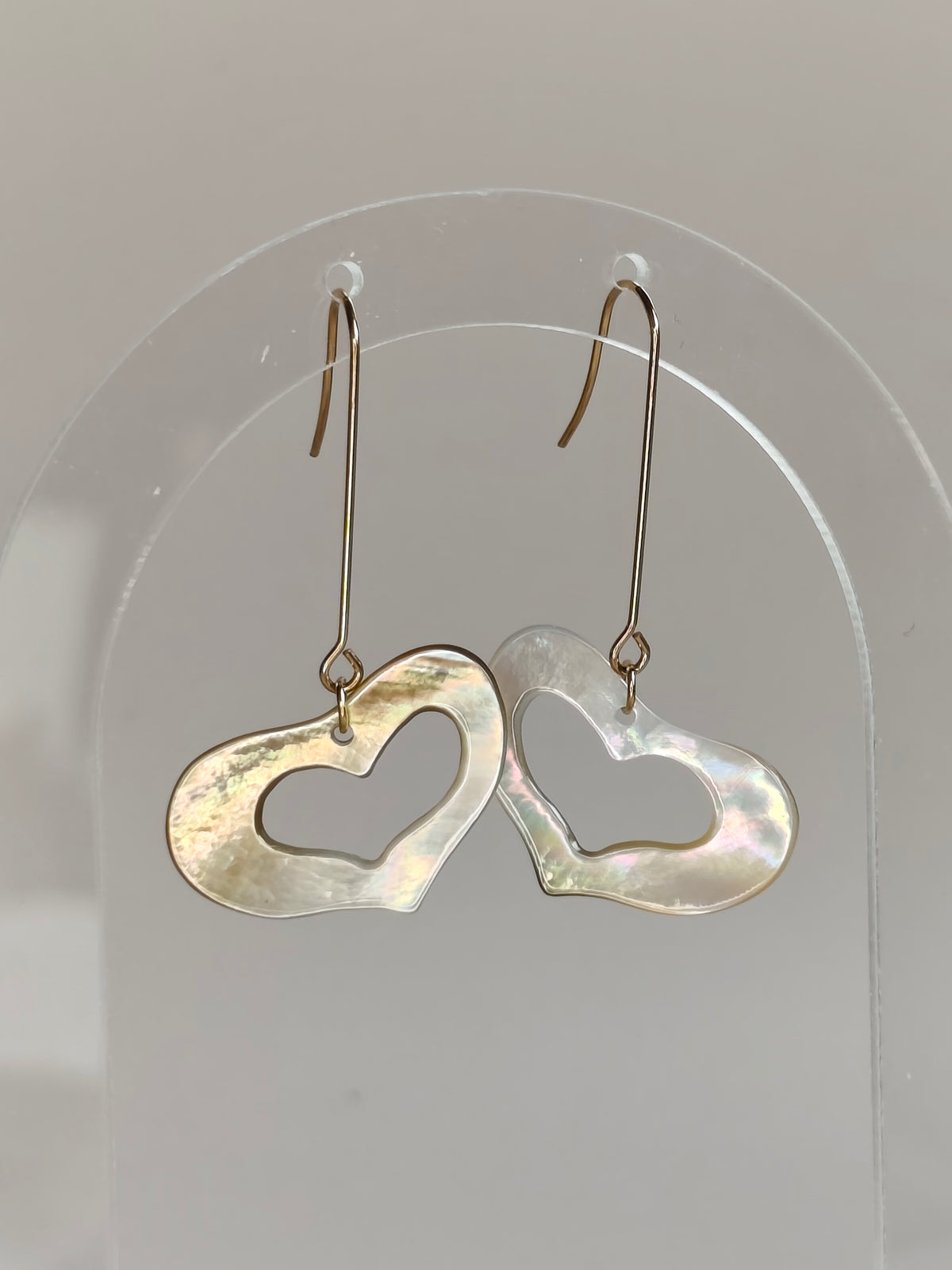 Cœur de Nacre — Boucles d'Oreilles Cœurs