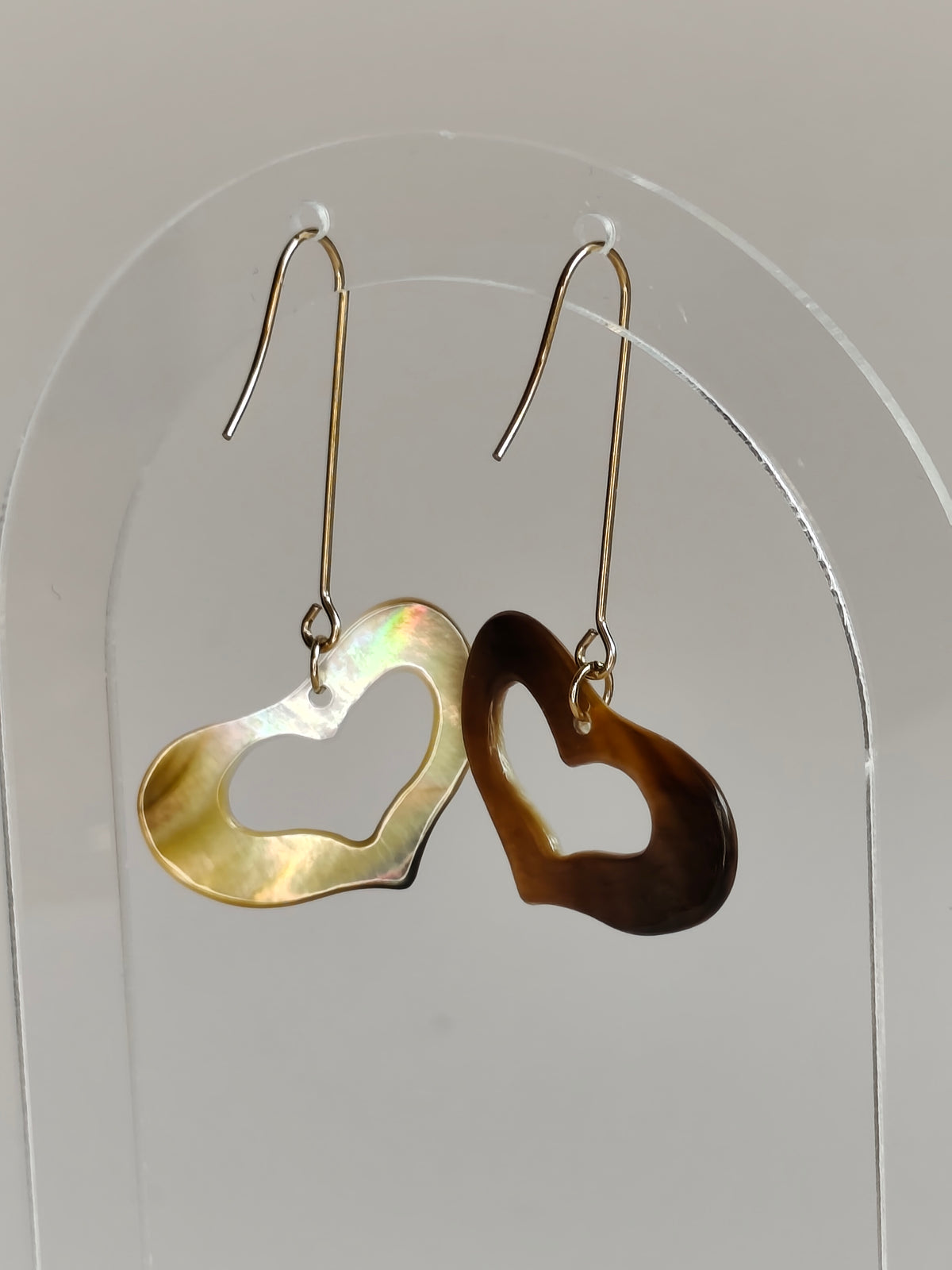 Cœur de Nacre — Boucles d'Oreilles Cœurs