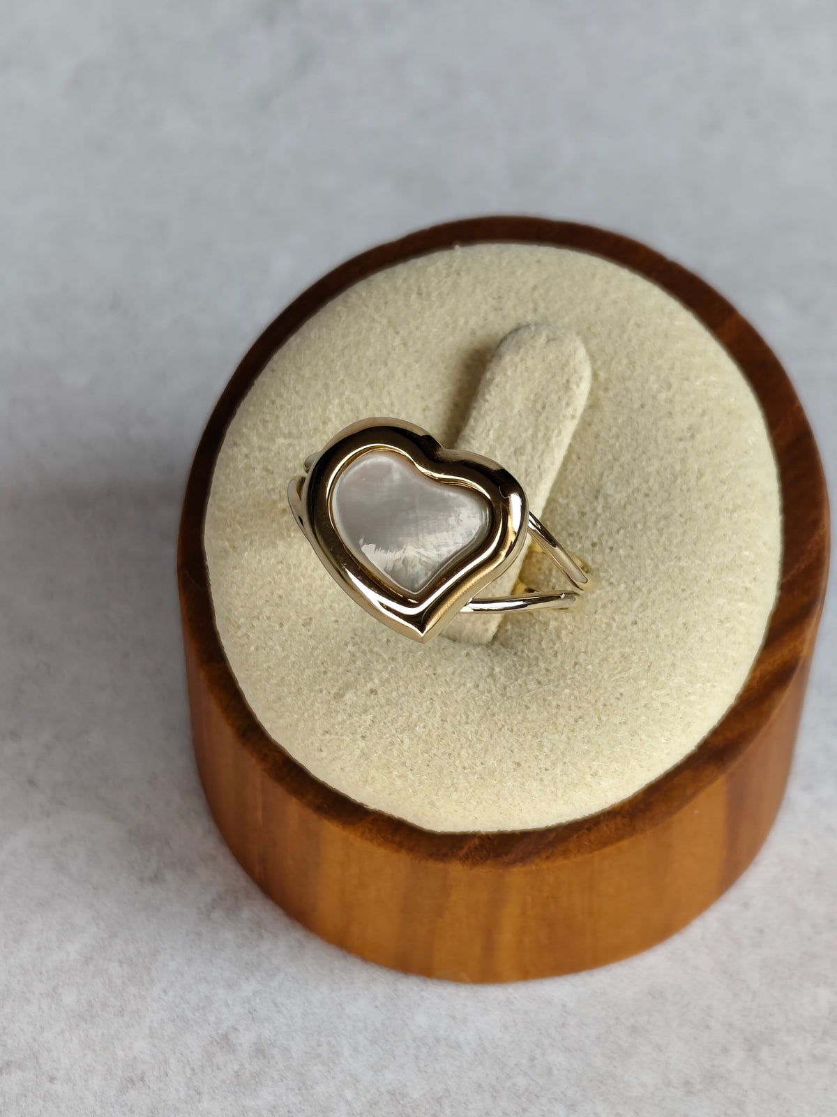 Cœur de Nacre — Bague Cœur Lumineux
