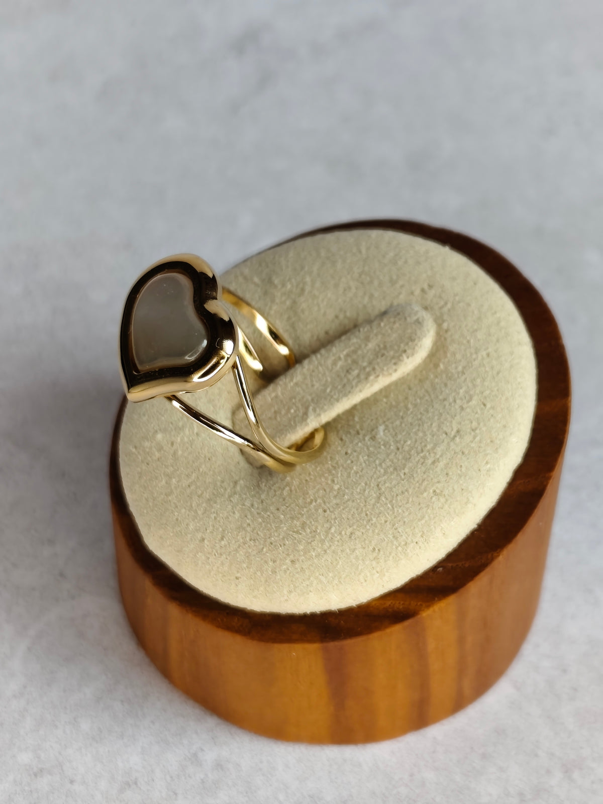 Cœur de Nacre — Bague Cœur Lumineux