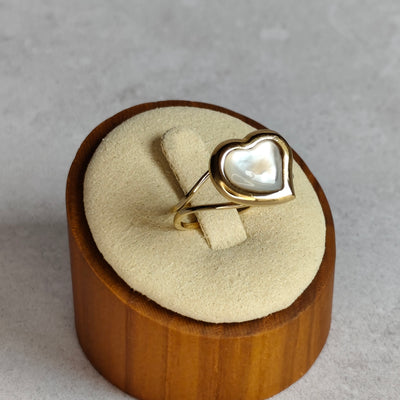 Cœur de Nacre — Bague Cœur Lumineux
