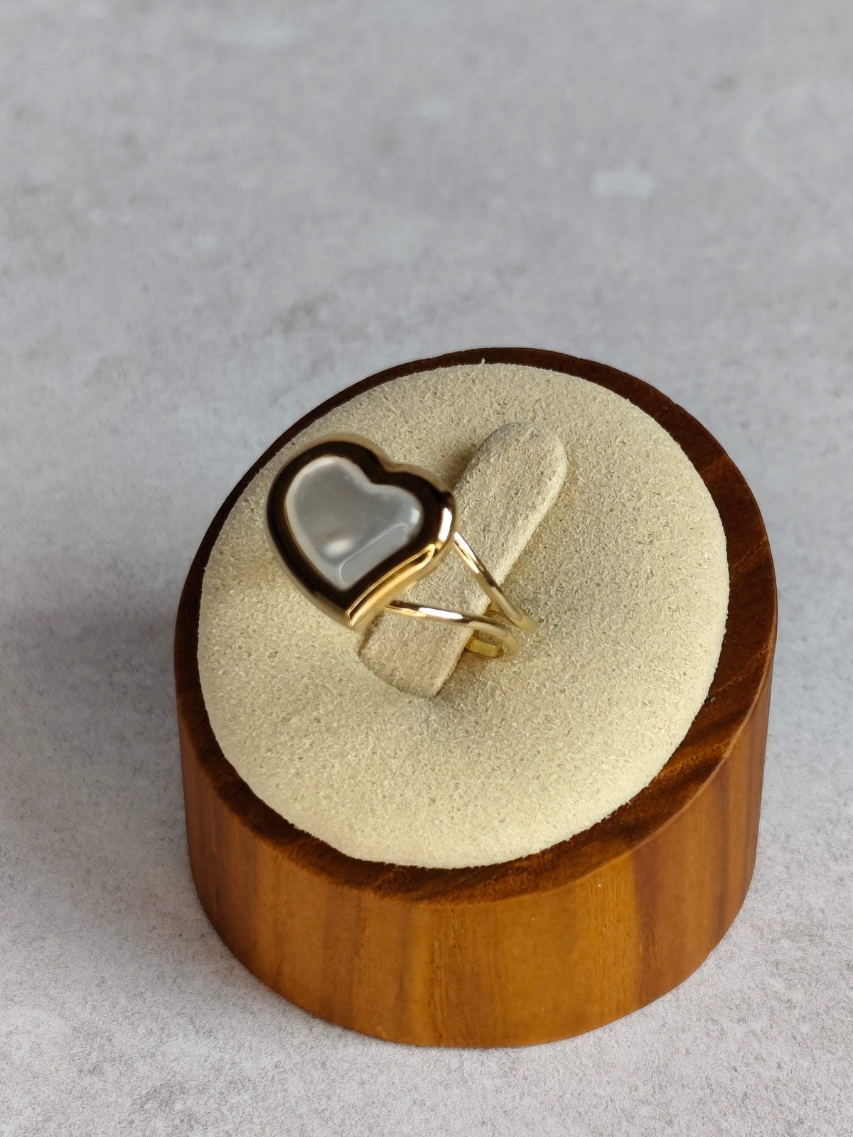 Cœur de Nacre — Bague Cœur Lumineux