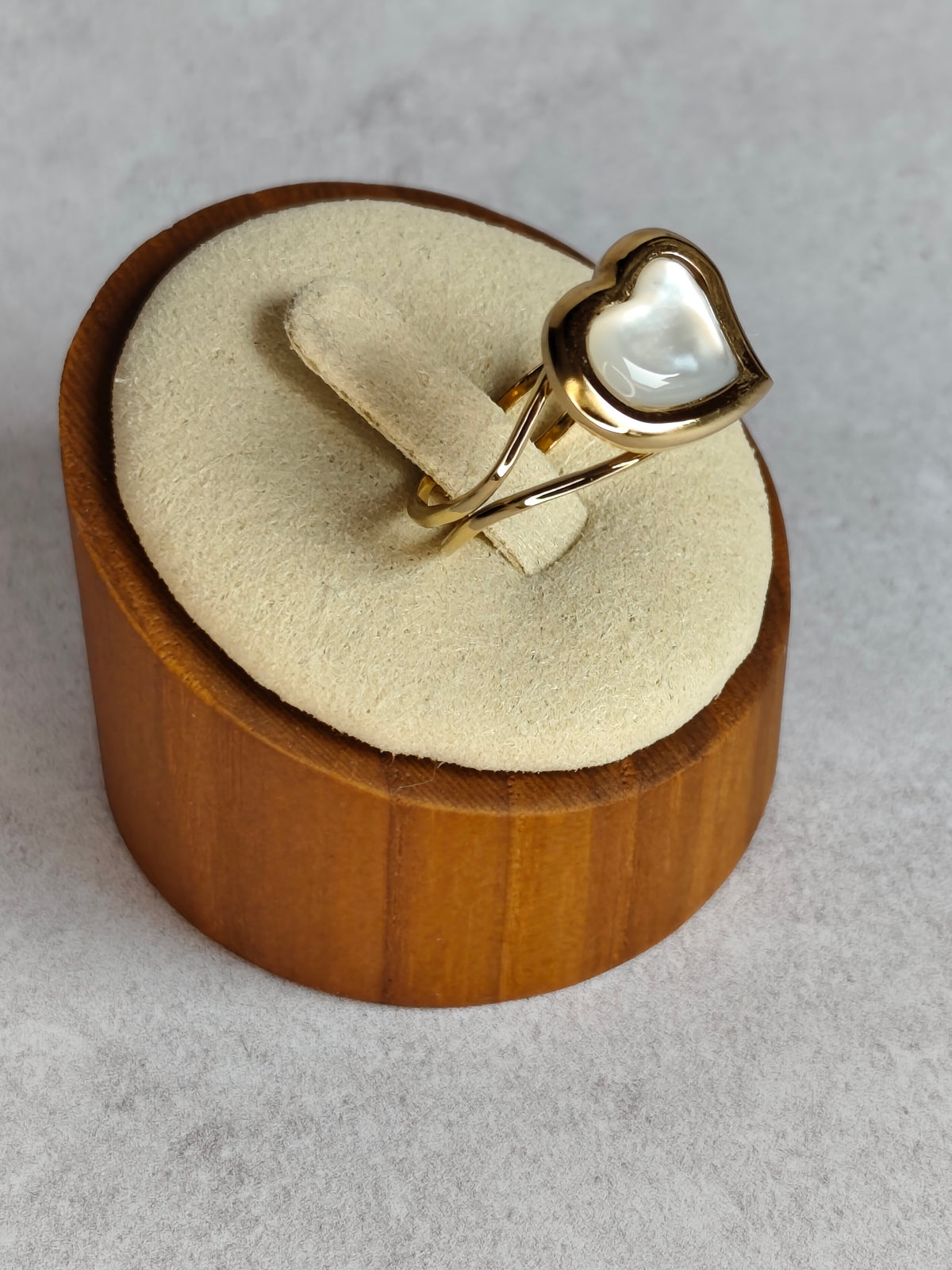 Cœur de Nacre — Bague Cœur Lumineux