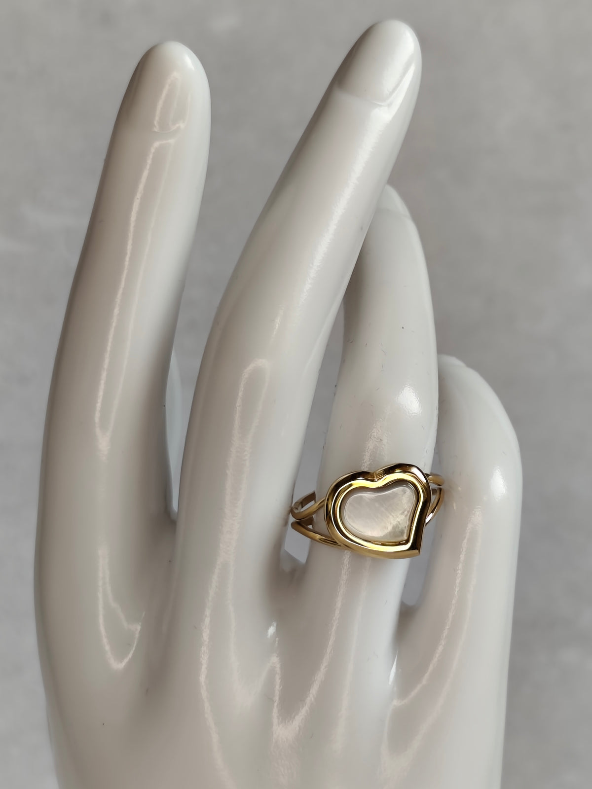 Cœur de Nacre — Bague Cœur Lumineux