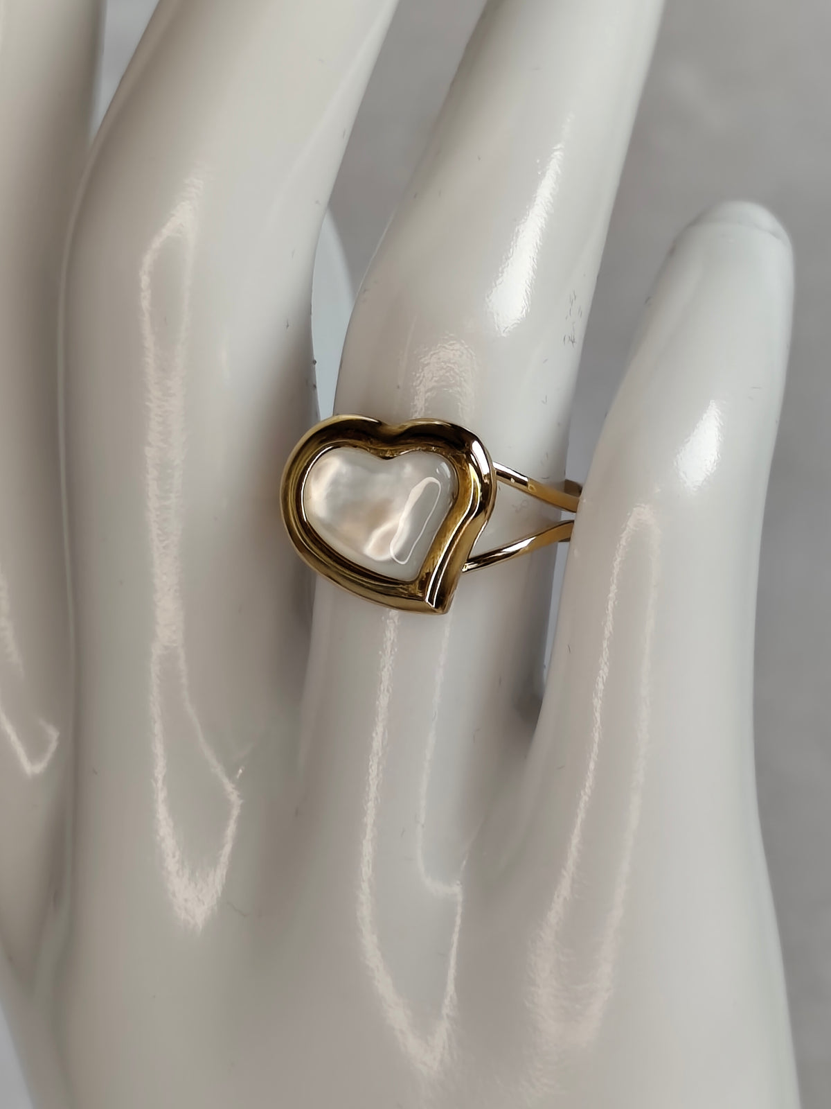 Cœur de Nacre — Bague Cœur Lumineux